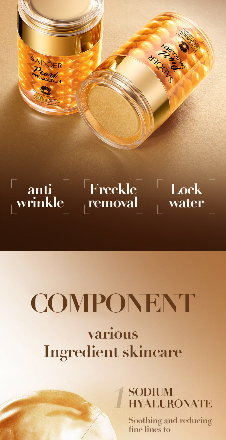 24K Gold Collagen Pearl Cream60g SADOER Hydrating and Moisturizing Face Cream Cross-Border Wholesale - 图片 11