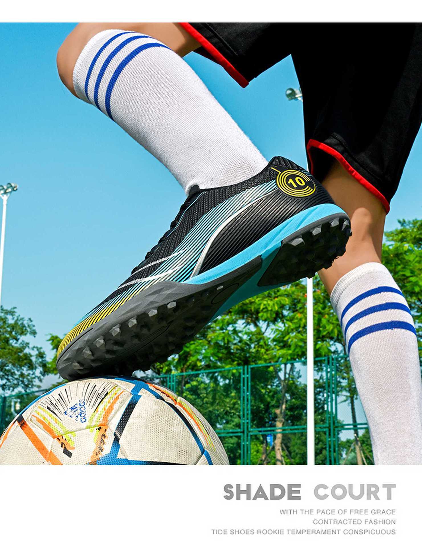 New professional football shoes for men and women teenagers TF Broken Nail AG Long Spike Lightweight Wear-Resistant Competition Training Shoes - 图片 22