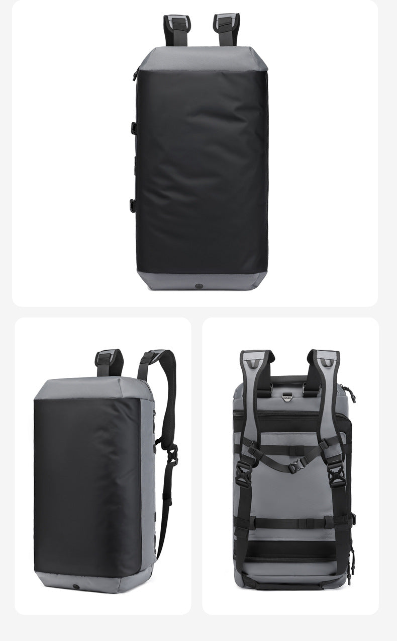 New Men's Travel Bag Large Capacity Sports Fitness Bag Waterproof Handheld Multifunctional Short Trip Backpack Yoga Bag - 图片 27