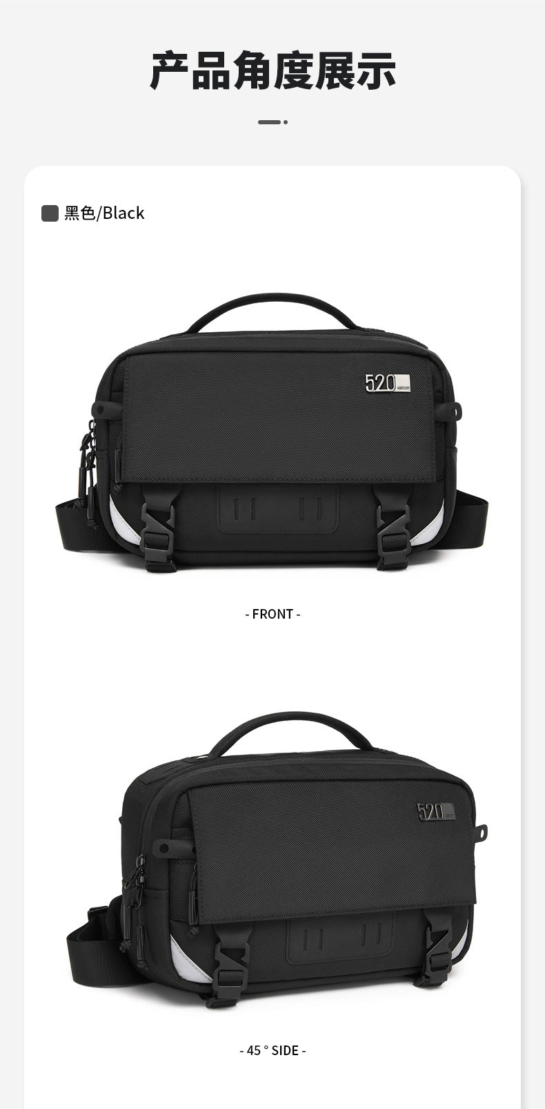 ozuko Men's Crossbody Bag Shoulder Bag Waterproof Large Capacity Outing Portable Bag High-end Multifunctional Trendy Brand - 图片 23