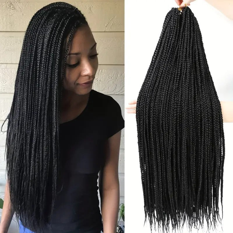 Cross-border Crochet Three-strand Braid Three strand braided synthetic hair extens - 图片 6