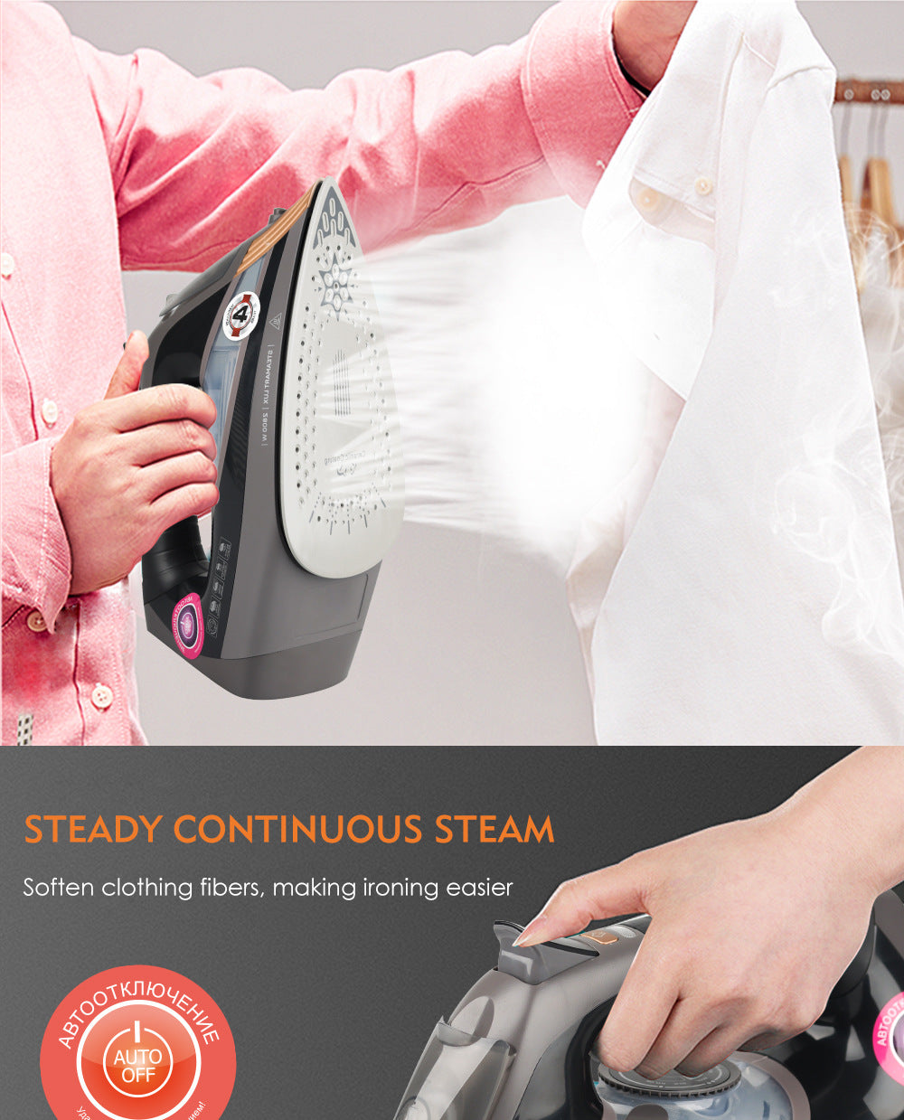 RAF European Standard Automatic Steam Electric Iron Household Handheld Fully Automatic Steam Electric Iron Ironing Machine - 图片 22