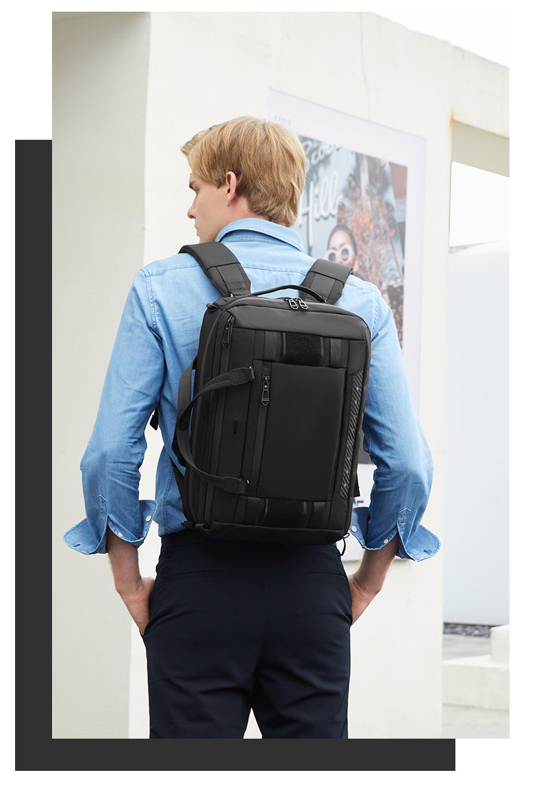 Business Computer Backpack Men's Multifunctional Large Capacity Waterproof Commuting Backpack Shoulder Portable Computer Bag - 图片 15