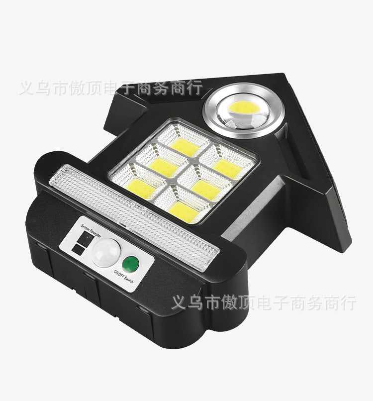 Solar Street Light Human Body Sensing Small Wall Light with Remote Control Garden Light COB Security Light Waterproof Garden Light - 图片 18