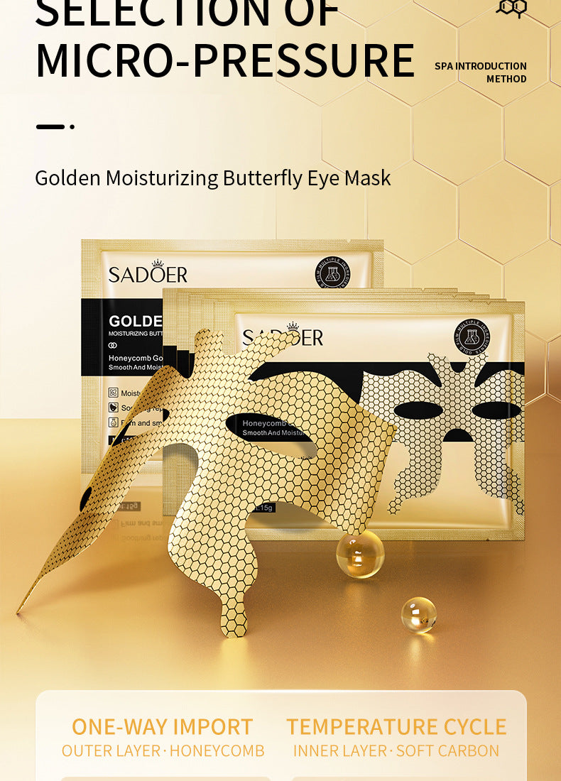 Gold Butterfly Eye Mask SADOER Eyes mask15g Moisturizing and Nourishing Tablets for Cross-Border Wholesale - 图片 14