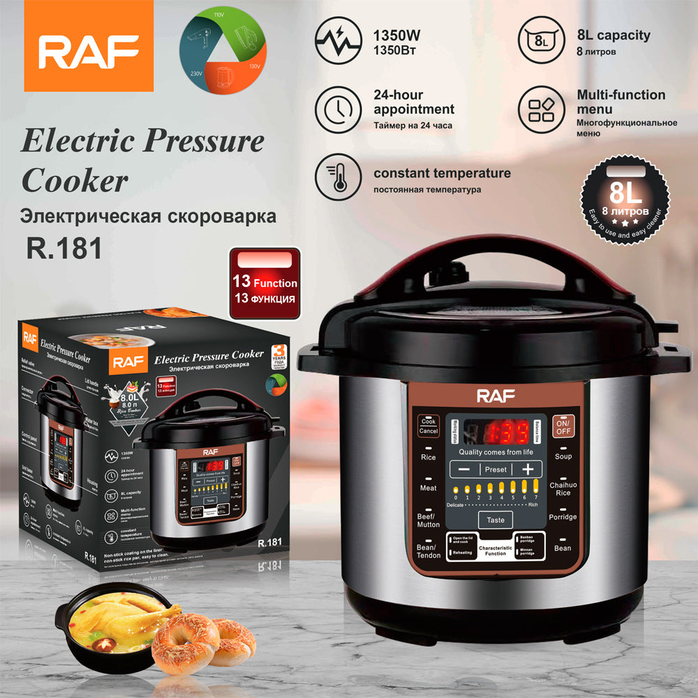 RAF European Standard Multifunctional Rice Cooker and Soup Pot with Lid Opening, Household Electric Pressure Cooker for Sauce Collection and Reservation, Rice Cooker and Pressure Cooker8 - 图片 11