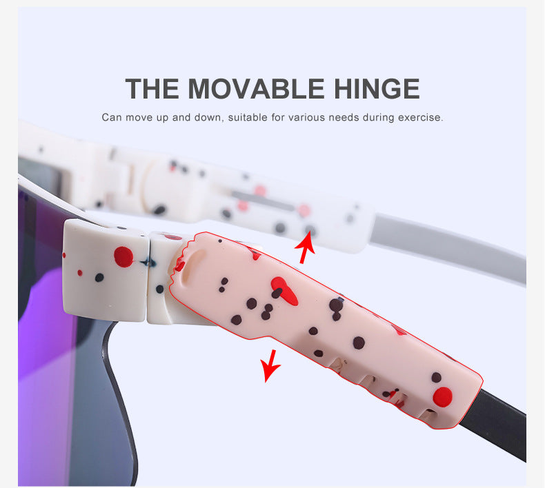 New European and American Style Colorful Outdoor Cycling Windproof Sunglasses for Men and Women Integrated Sports Sun Protection Sunglasses - 图片 13