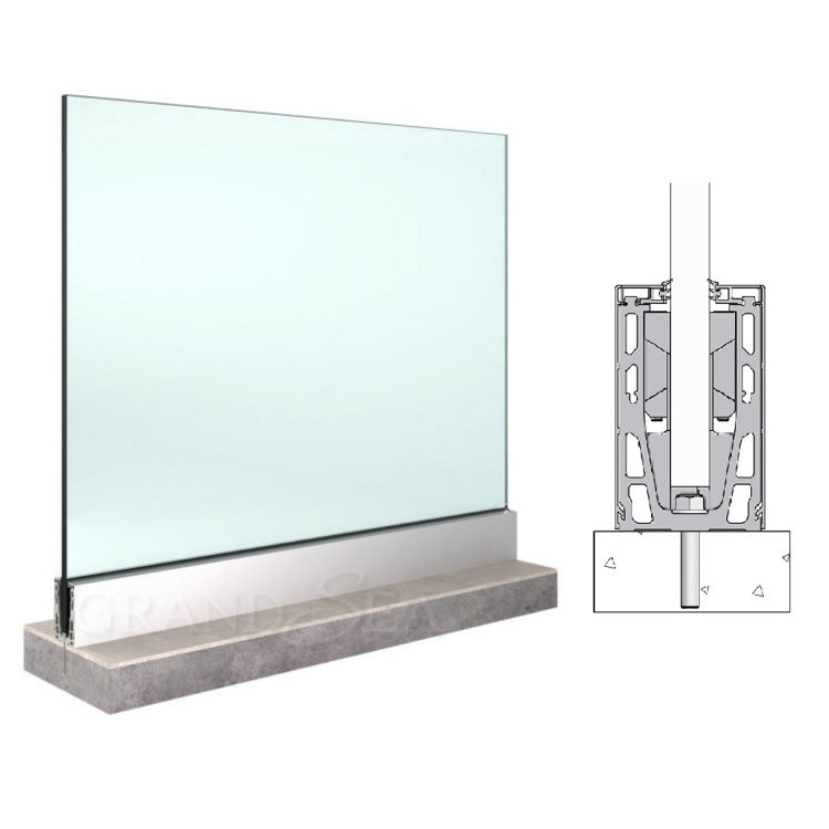 Outdoor Simple Balcony Glass Railing Balustrade Designs for Swimming Pool - 图片 26