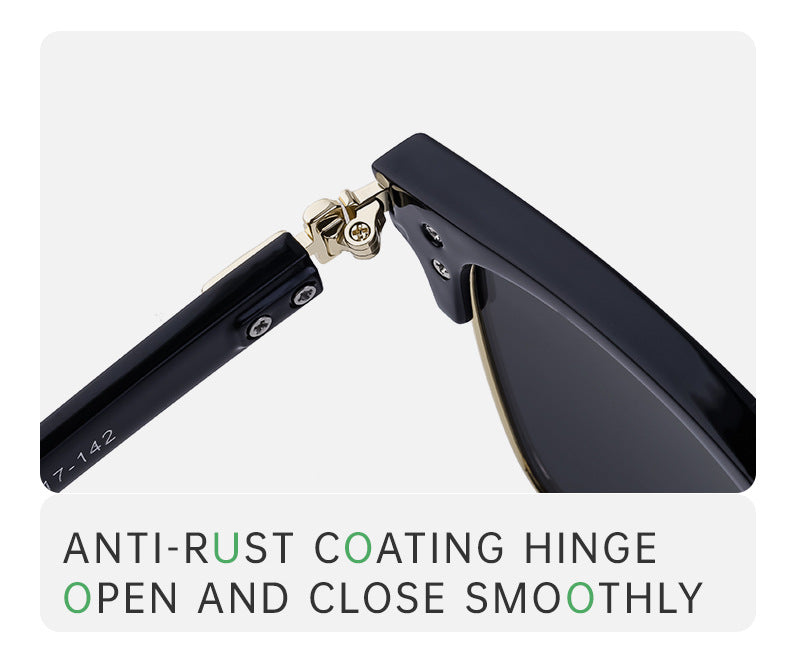 European and American New Retro Polarized Eyebrow Frame Sunglasses Men's Square Frame Sunglasses Men's Glasses Wholesale sunglasses - 图片 17