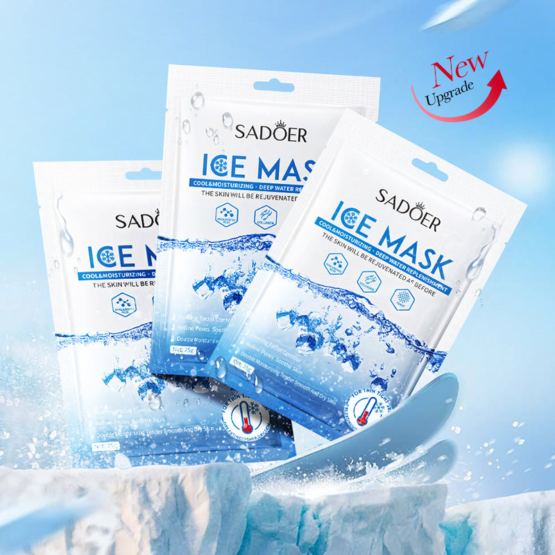 Ice Mask25g SADOER Deep Hydration Moisturizing Refreshing Face Mask Sheets Wholesale for Cross-Border Trade - 图片 4