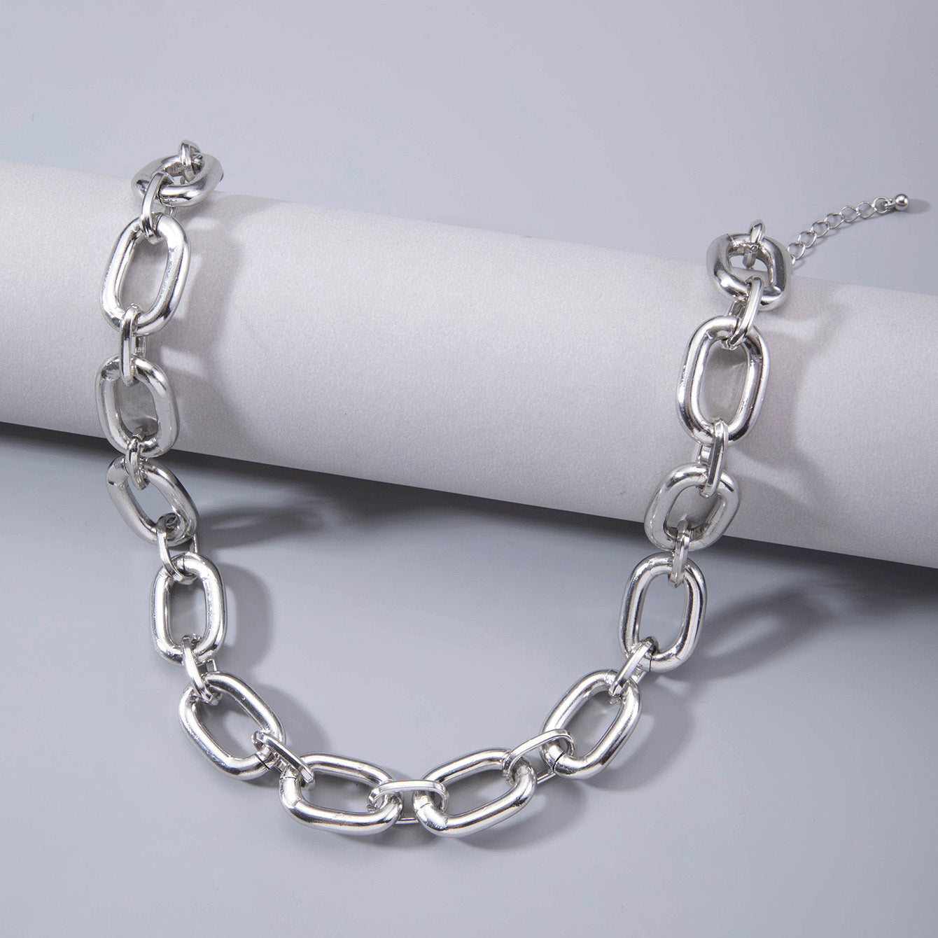 European and American Ornament Fashion Hip-Hop Short Thick Chain Geometric Necklace Metal Exaggerated Necklace - 图片 36