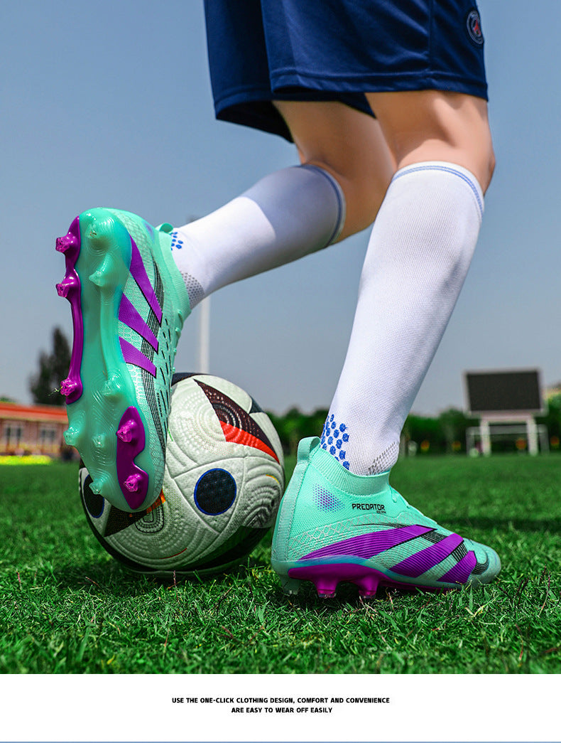 2025New Football Shoes for Men and Women, Youth Students, Fashionable and Comfortable, Long Spikes, Low-top, Factory Direct Sale - 图片 27