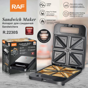 RAF European Standard Household Striped Breakfast Maker Internet Celebrity Mini Sandwich Maker Light Food Machine Baking R.2230S