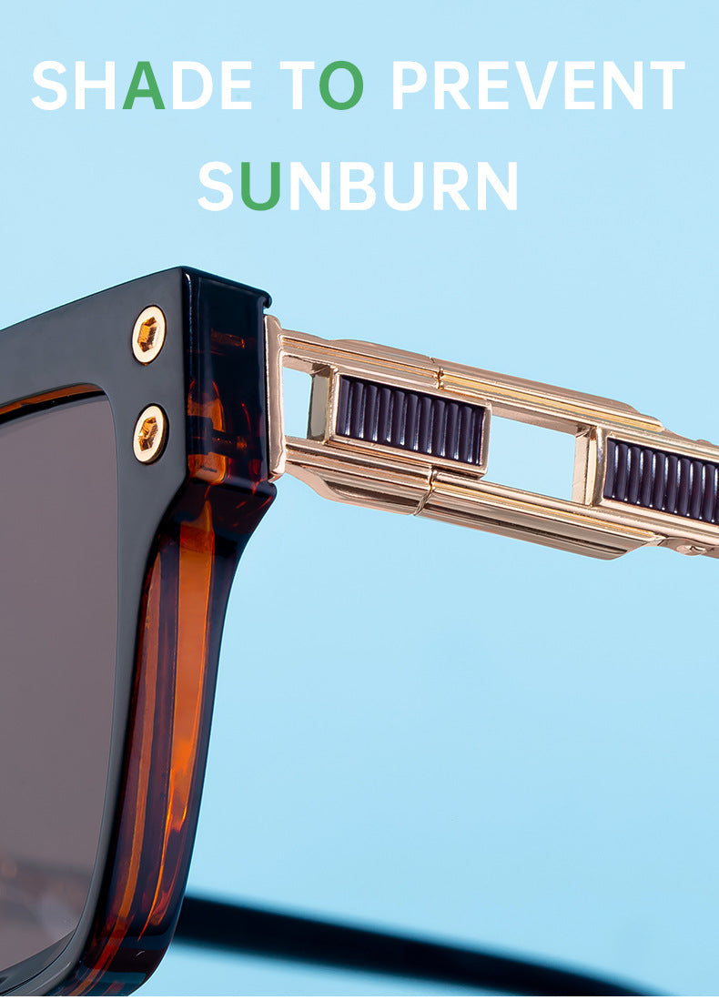 2025New European and American Style Square Frame Sunglasses for Men High-end Sun Protection Sunglasses Men's Trend Wholesale sunglasses - 图片 17