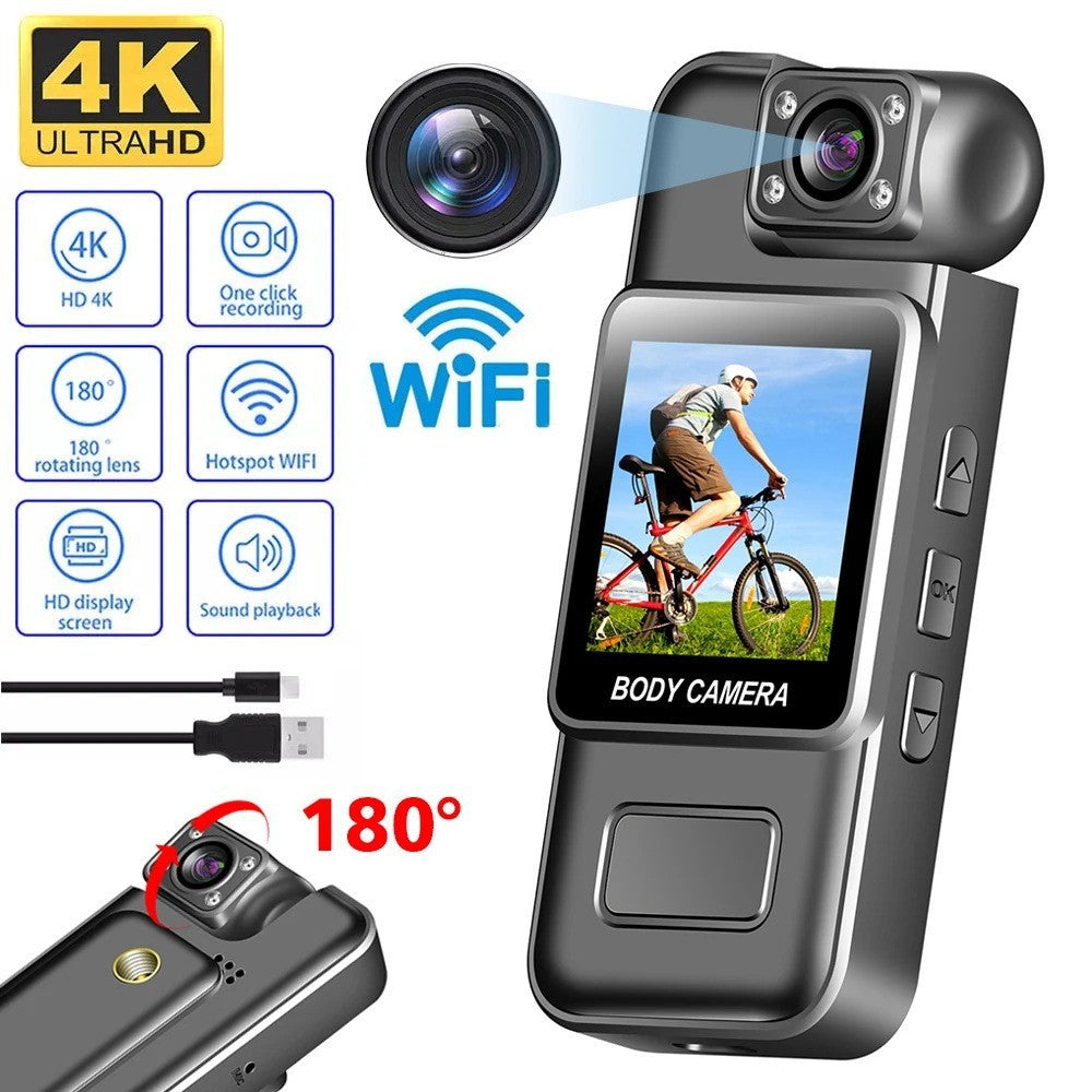 4K Handheld Pocket Camera Portable Recorder Clip Camera HD Infrared Night Vision Recorder - 图片 8