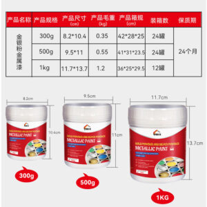 Gold and Silver Latex Paint baolisi Iron Art Steel Color Steel Tile Renovation Coating Anti-Rust Industrial Metal Paint