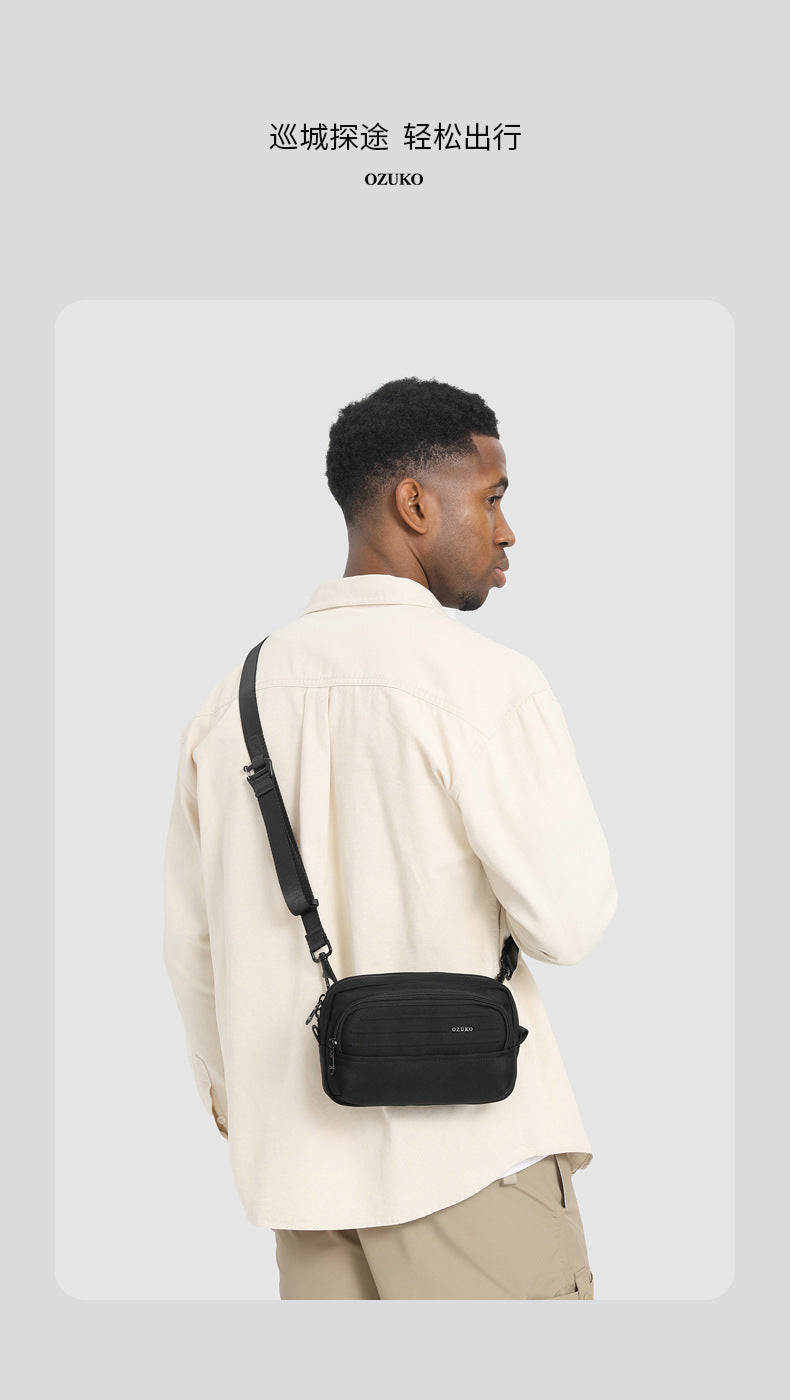 ozuko Men's Clutch Bag Multi-Functional Portable Small Crossbody Bag Travel Commute Lightweight Trendy Brand Storage Men's Bag - 图片 10