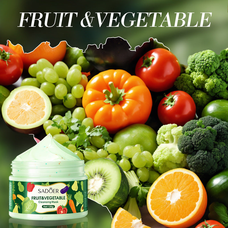 Fruit and Vegetable Cleansing Mask SADOER Deep Cleansing Facial Mud Mask Wholesale - 图片 4