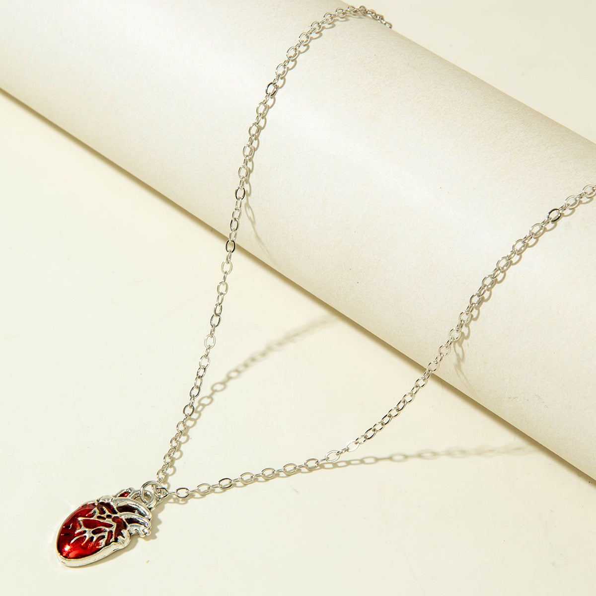 European and American Retro Hollow Diamond Cross Pendant Necklace Gothic Style Black Layered Wear Y Type Necklace - 图片 15