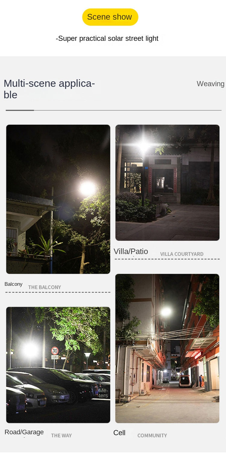 Wholesale Integrated LED Solar Street Light Human Induction New Rural Household Outdoor Garden Lamp ABS Body IP65 for Road - 图片 21