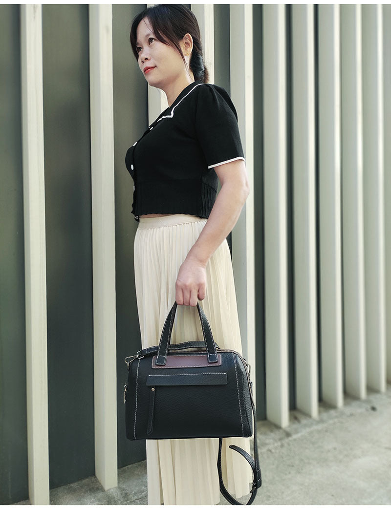 Boston Crossbody Pillow Bag Privacy Protection Fingerprint Unlock Genuine Leather Handbag Commuter Women's Bag Crossbody Bag - 图片 16