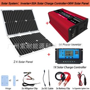 36W Solar Energy Kit System: Inverter 30A Controller 36W Solar Panel Solar System