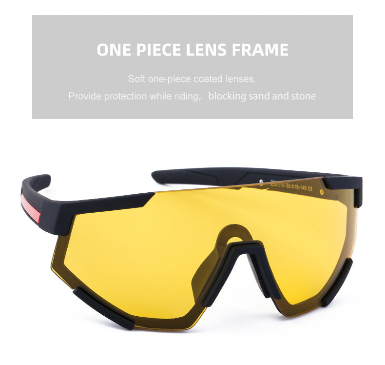 New Cycling Goggles for Women, UV Protection, One-Piece Large Frame Sunglasses, Outdoor Sports Colorful Integrated Sunglasses - 图片 17