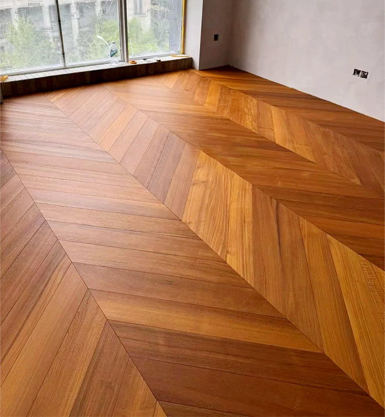 18mm Multi-Layer Engineered Teak Flooring Customizable Hardwood Panels UV Coated Waterproof Anti-Slip Exterior - 图片 17