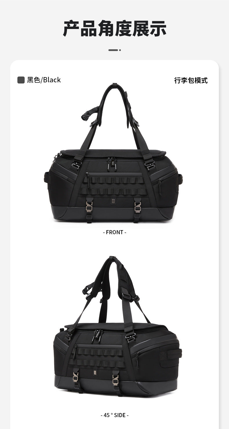 Men's Travel Bag Multifunctional Sports Fitness Bag Large Capacity Waterproof Travel Bag Business Trip Handheld Backpack - 图片 21