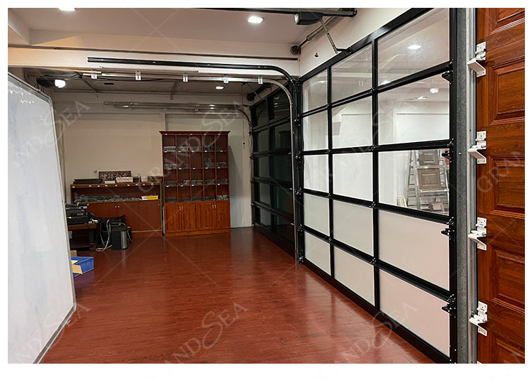 Modern Industrial Overhead Garage Door Motor Automatic Aluminum Glass Garage Door for Homes - 图片 20