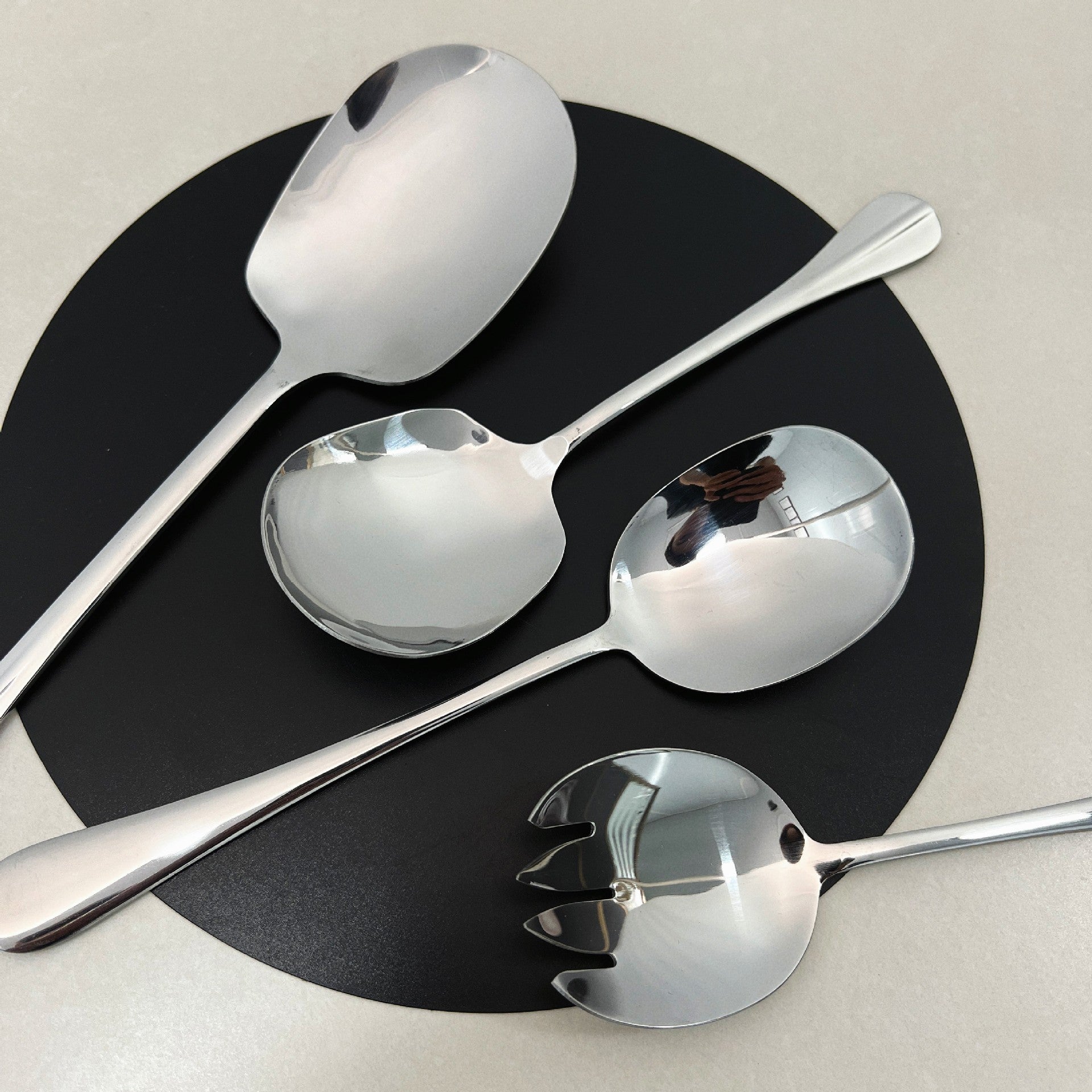 Hotel Stainless Steel Serving Spoon Restaurant Large Serving Spoon Soup Spoon Service Spoon Large Spoon Thickened Canteen Public Spoon - 图片 11