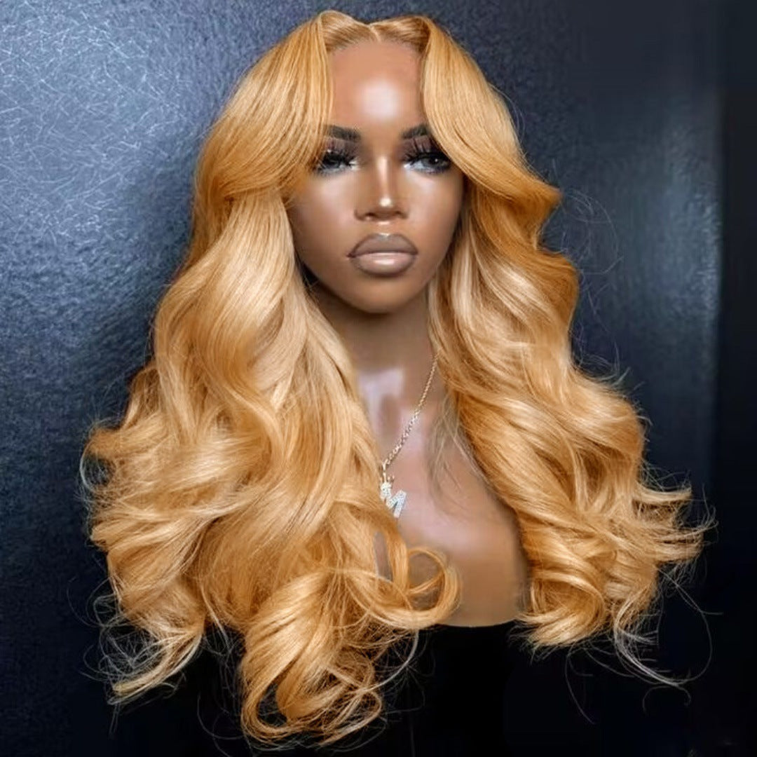 13*6 Lace Front Blonde Synthetic Wavy Wig - 图片 7