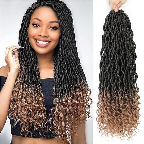 Cross-border European and American Synthetic Hair Wigs Curved Up and Down Crochet Hair Wigs Goddess Faux Locks Curly Handwoven - 图片 33