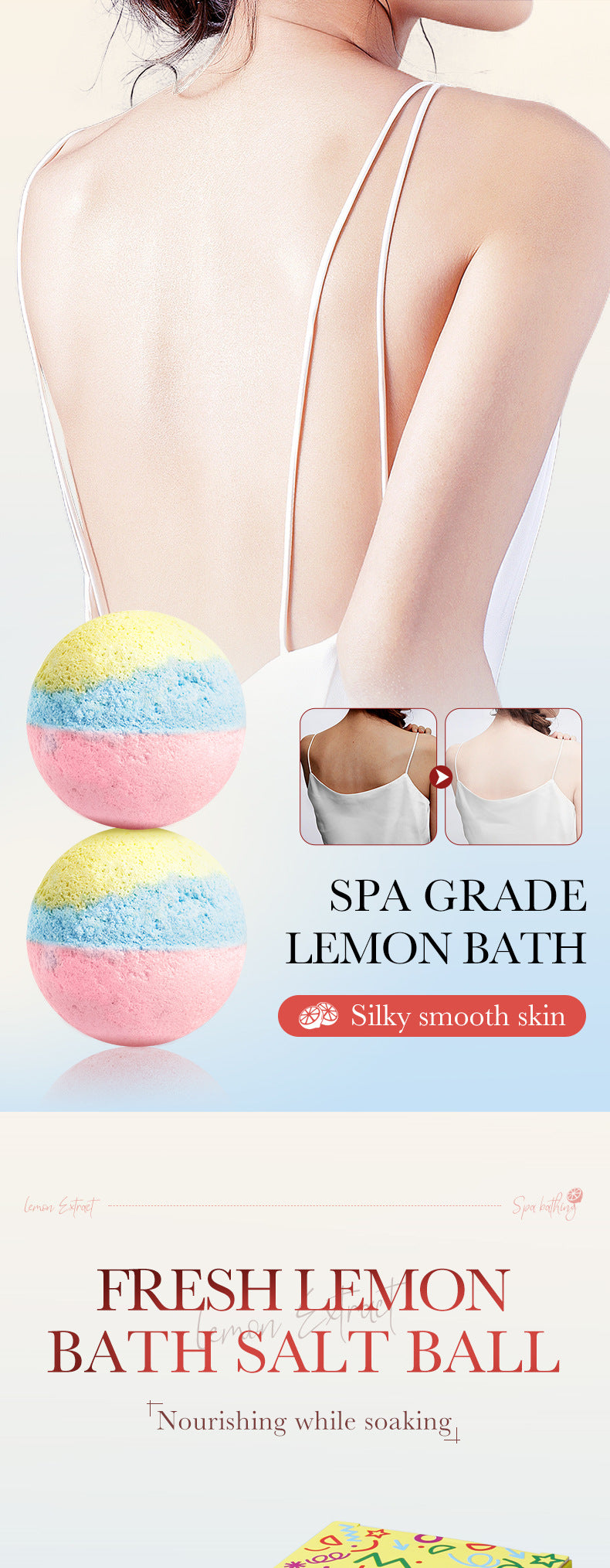 Rose Bath Salt Balls SADOER Deep Cleansing Body Universal Bath Ball Cross-Border Foreign Trade Wholesale - 图片 20