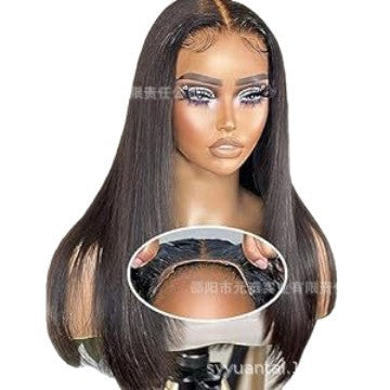 13X4 lace Layered Cut Straight Synthetic Wig for Daily Party - 图片 5
