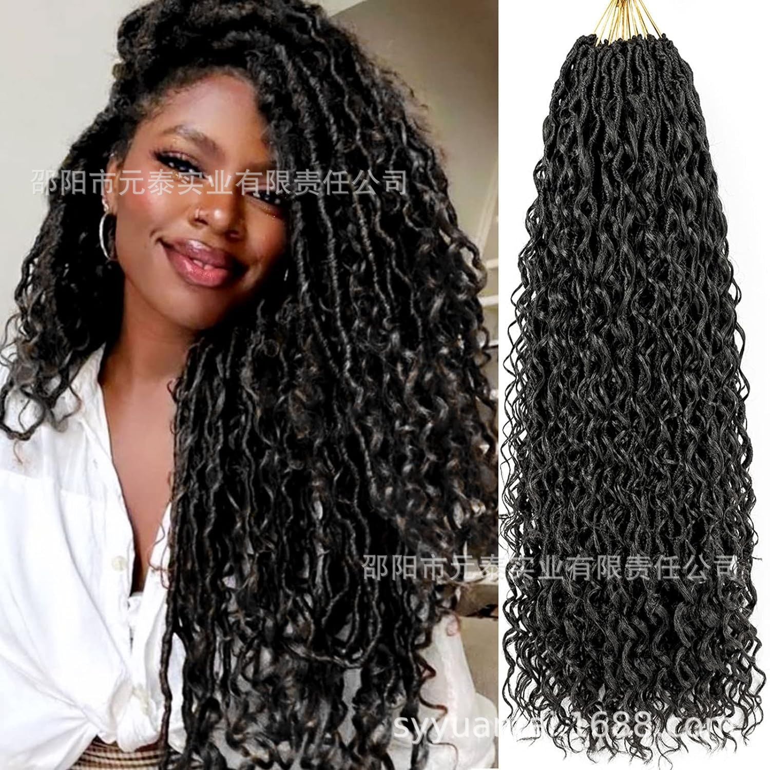 Dreadlock Wig Earthworm Curl Butterfly Faux Locs Crochet Hair African Braids Crochet Hair - 图片 5