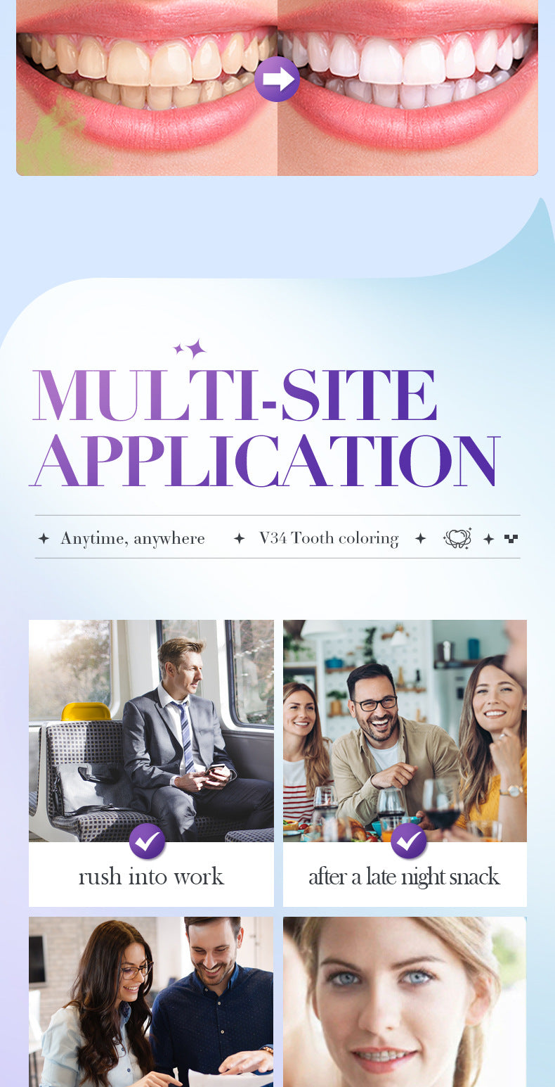 V34Whitening Foam Toothpaste SADOER Clean Teeth Clean Mousse Cross-Border Foreign Trade Wholesale - 图片 17