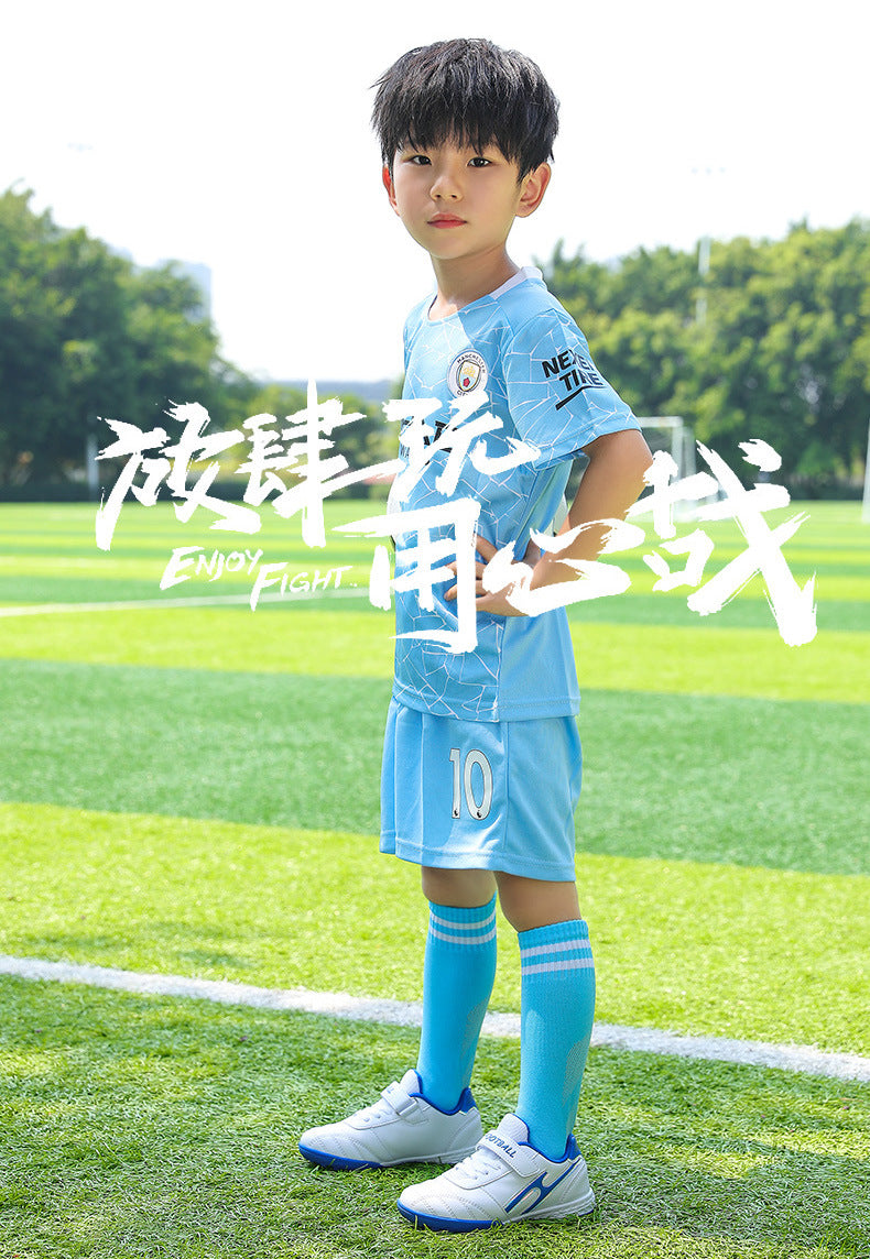 New football shoes for men and women with Velcro for children TF Broken Nail Style Youth Student Grassland Flat Training Shoes - 图片 14