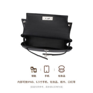 European and American Style Casual Women's Small Crossbody Bag2025New Fashionable Lightweight Single Shoulder Crossbody Bag with Buckle Genuine Leather Kelly Bag