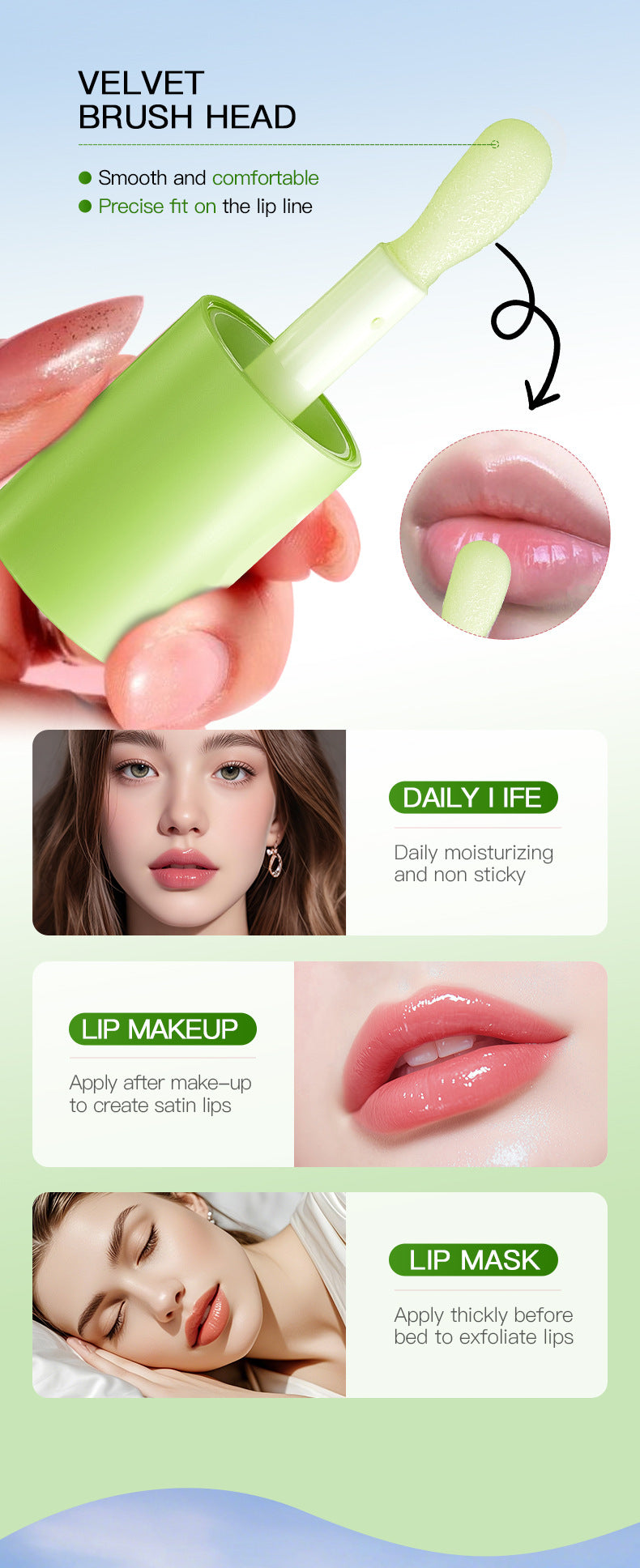 Cross-border Fruit Lip Oil4.5g Avocado Nourishing and Hydrating Autumn and Winter Moisturizing Lip Balm Export Manufacturer Wholesale - 图片 16