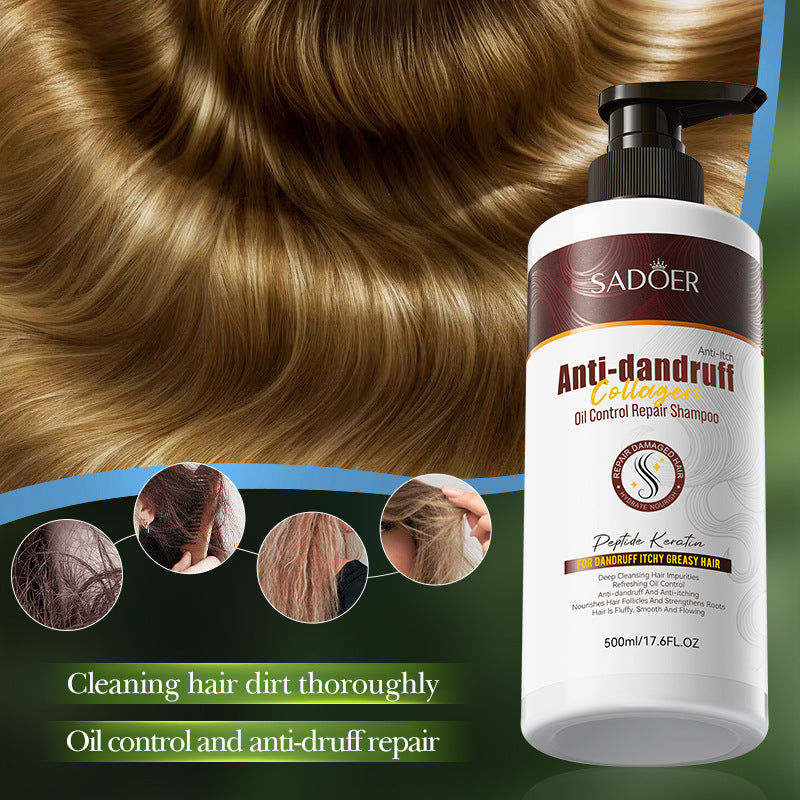Collagen Anti-Dandruff Oil Control Shampoo SADOER Repair and Clean Shampoo Wholesale - 图片 3