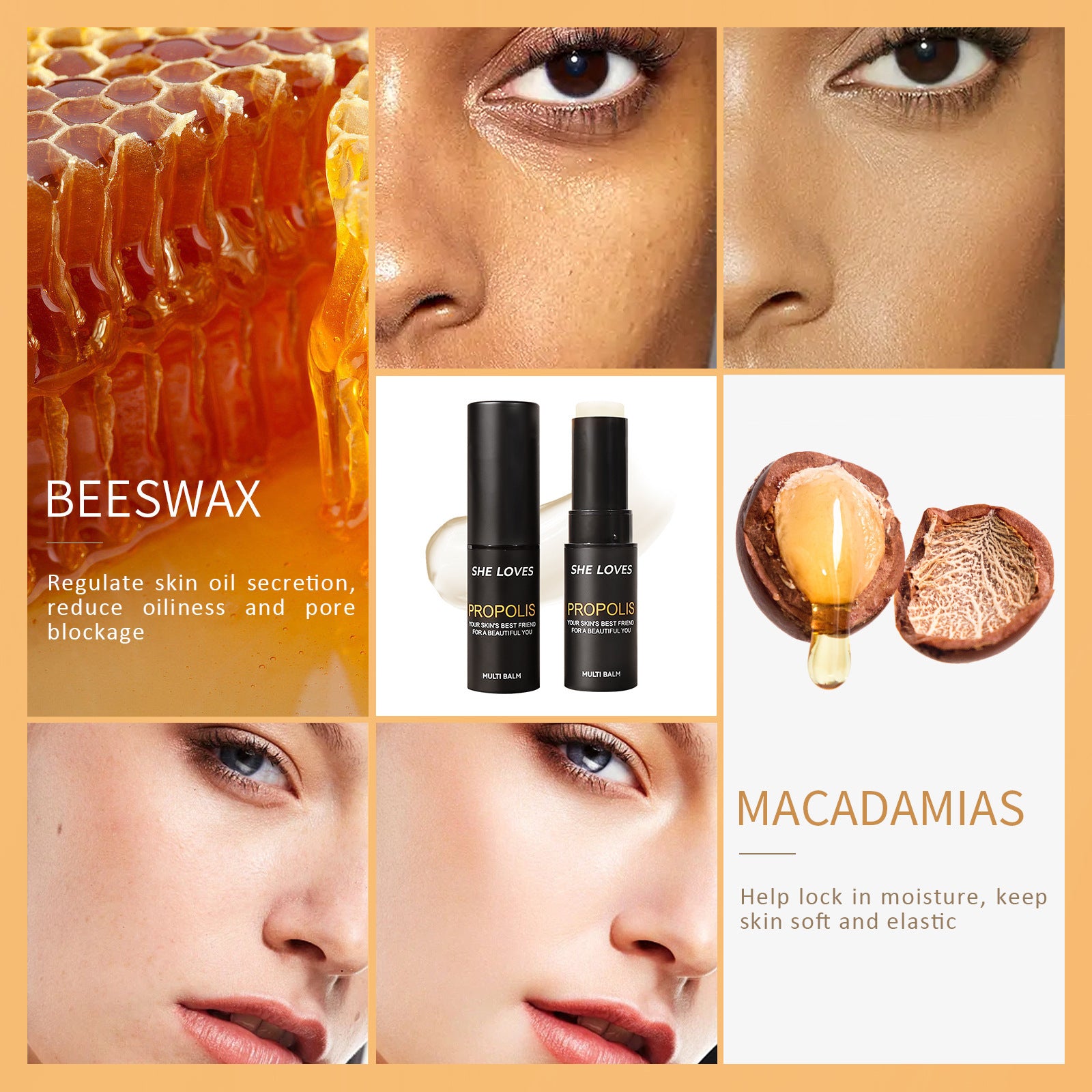 SHELOVES Propolis Anti-Wrinkle Essence Stick, Wrinkle-Reducing Stick, Neck Wrinkle, Eye Area Wrinkle Smoothing, Moisturizing, Skin Rejuvenation, Hydrating Stick - 图片 15