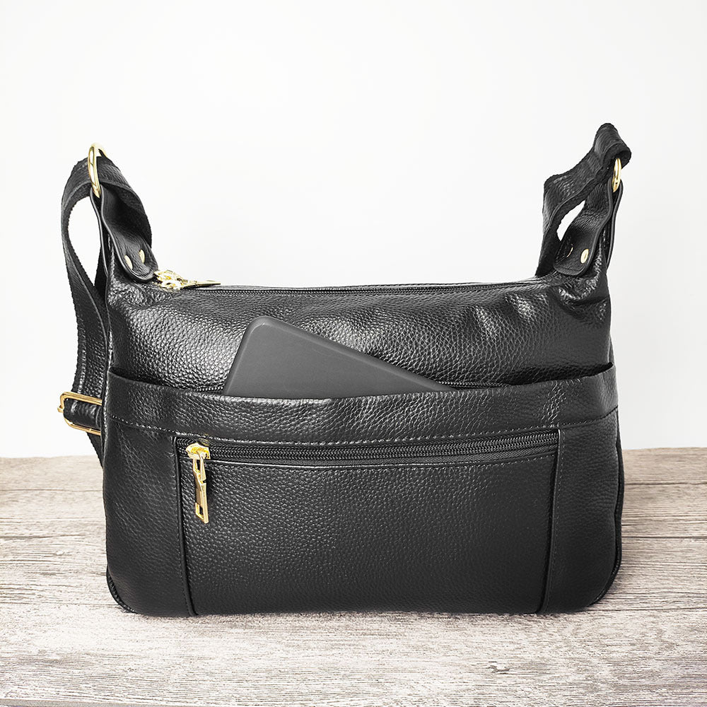 Guangzhou Shiling Genuine Leather Women's Bag for Middle-aged and Elderly Mothers, Multi-pocket Large Capacity Single Shoulder Crossbody Bag Trend - 图片 26