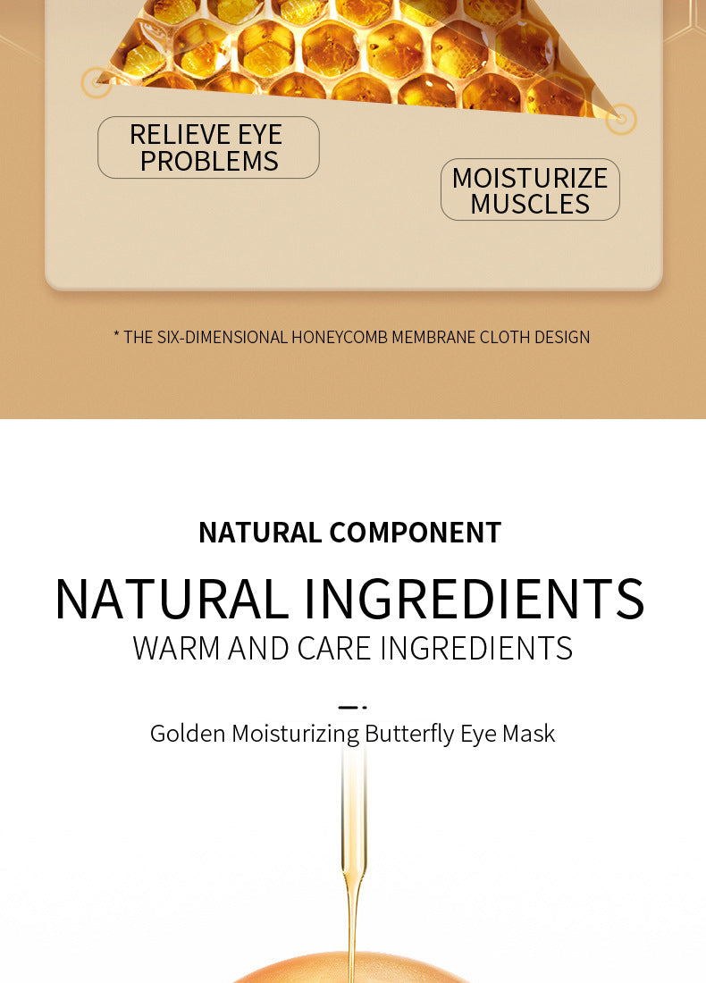 Gold Butterfly Eye Mask SADOER Eyes mask15g Moisturizing and Nourishing Tablets for Cross-Border Wholesale - 图片 12