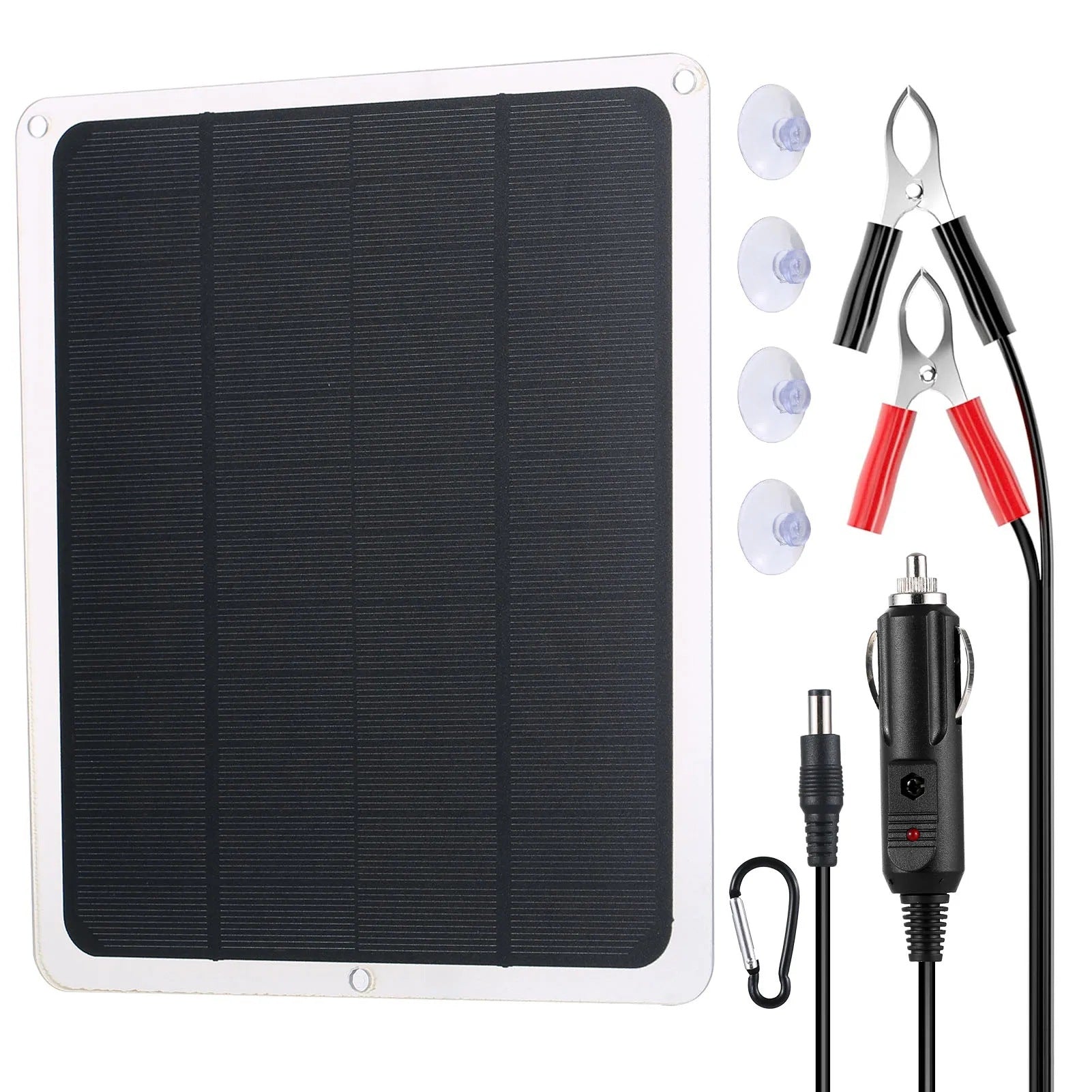 20W Monocrystalline Charging Car Flexible Solar Panel Yacht Charger Outdoor Charger - 图片 9