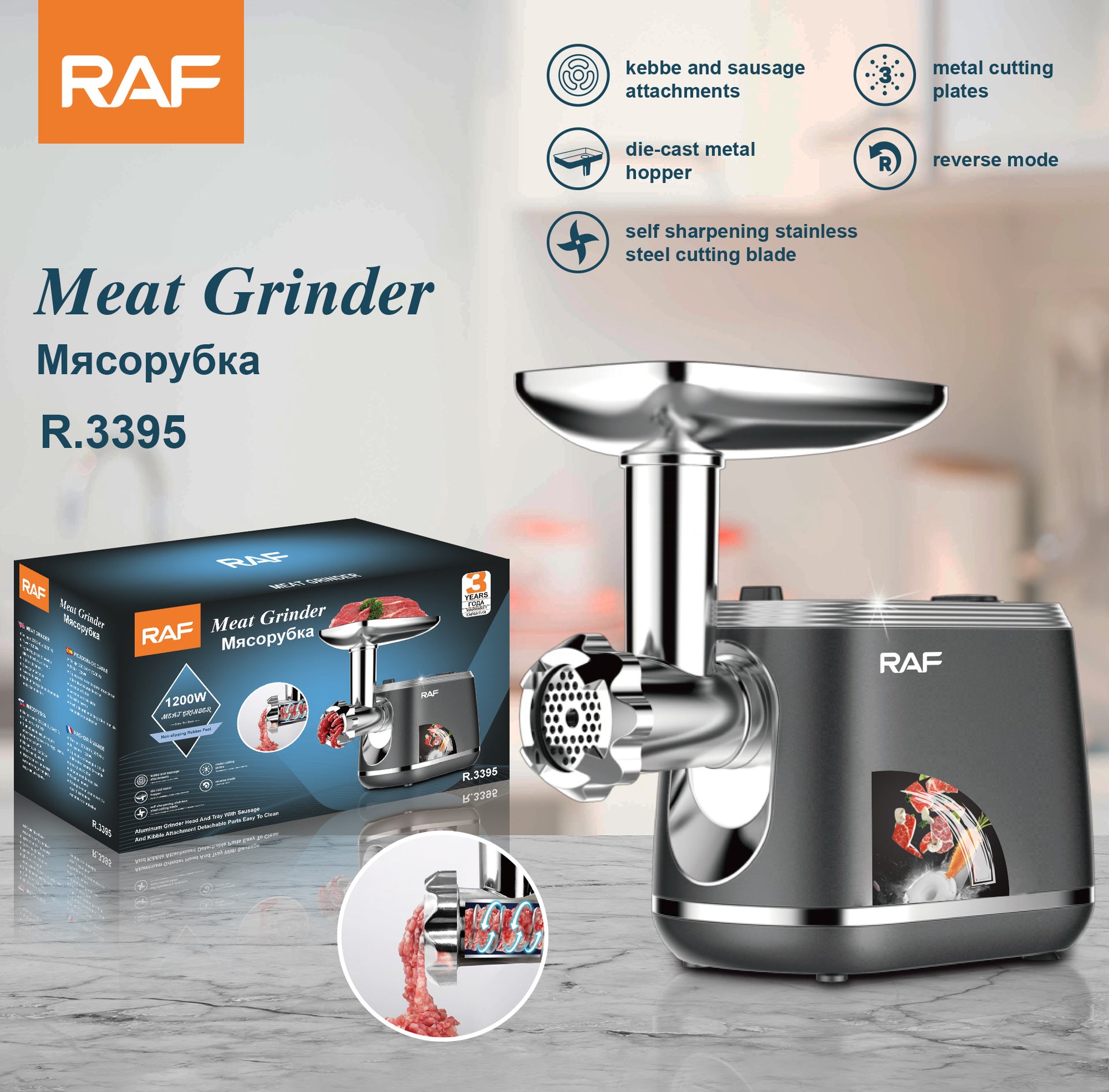 【Exclusive for 】Electric Meat Grinder Household Multi-Functional Fully Automatic Stainless Steel Mincer Meat Grinder Sausage Maker - 图片 6