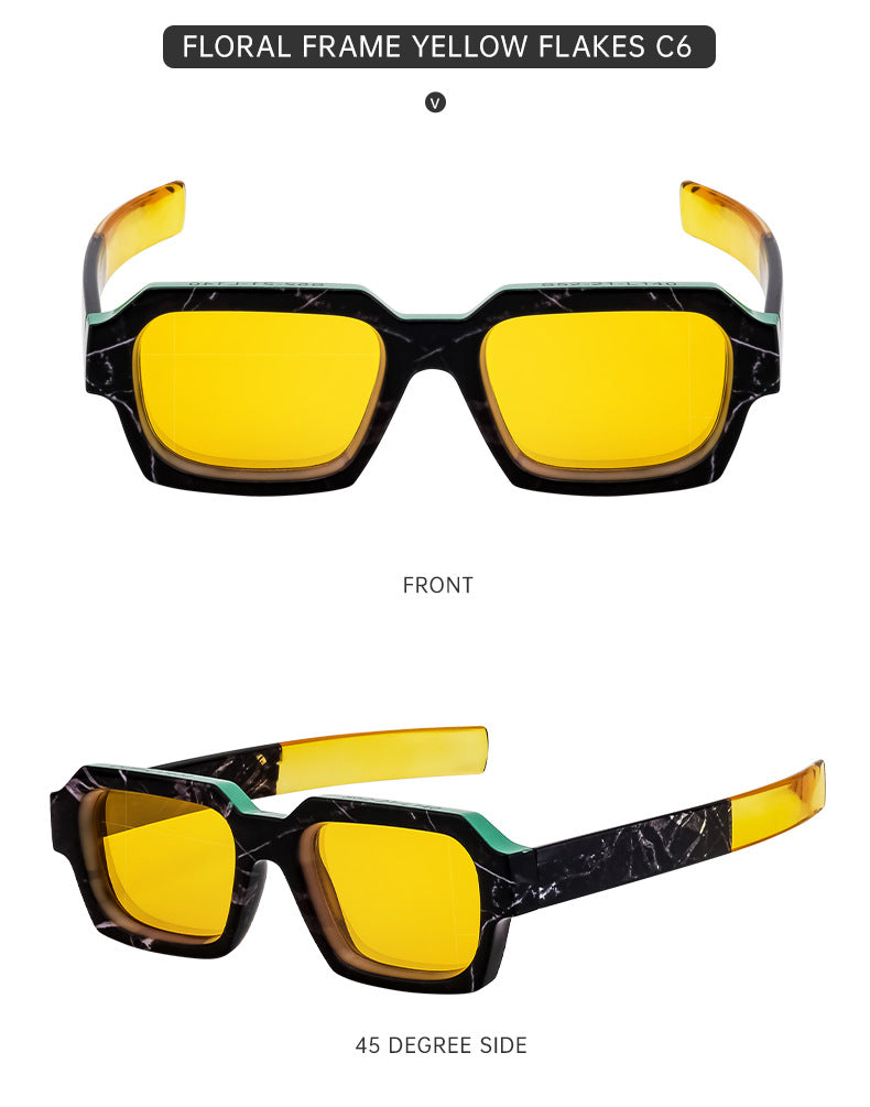 New Fashion Square Frame Sunglasses for Men and Women with a High-End Feel INS European and American style sunglasses outdoor glasses sglasses - 图片 31