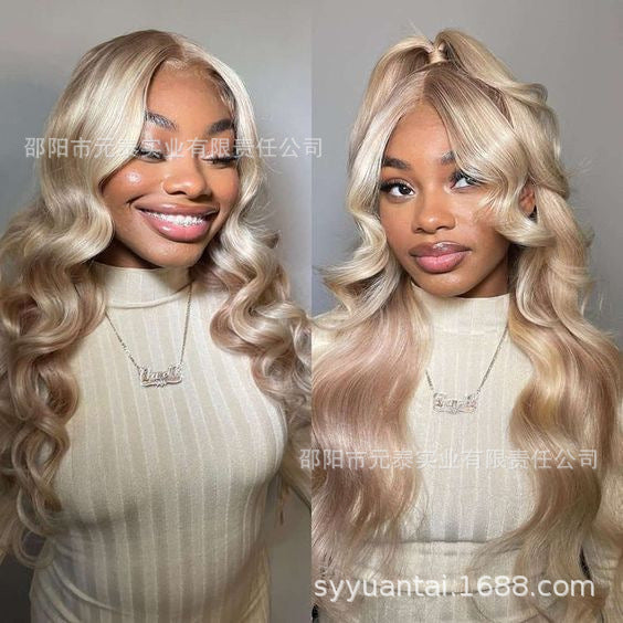 Highlight Honey Blonde Loose Wave Lace Front Wigs for Women - 图片 23