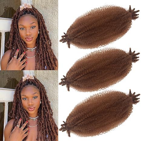 Factory In-Stock African Hand-Torn Caterpillar Wig Synthetic Long Curly Hair Marley Braid Fluffy Short Curly - 图片 9