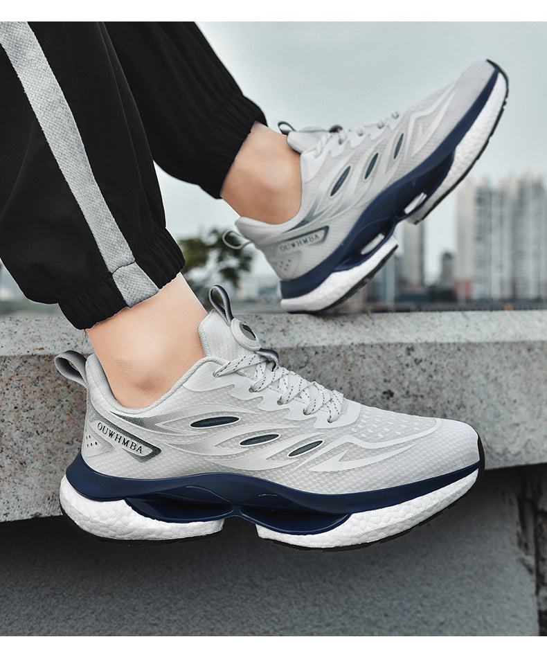 Summer Breathable Men's Shoes2025New Youth Sports Casual Running Shoes Student Lightweight Dad Mesh Trendy Shoes - 图片 21